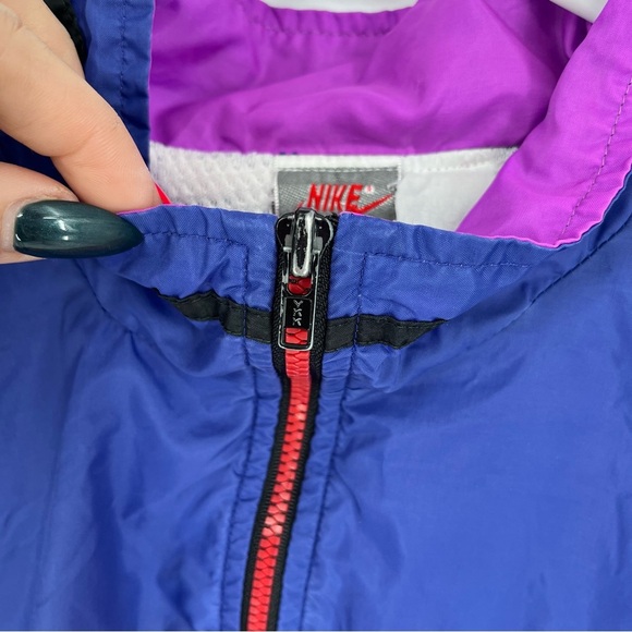 Vintage NIKE Colorblock Spellout Track Jacket Windbreaker‎ Full Zip Retro Sz LG - Picture 5 of 14